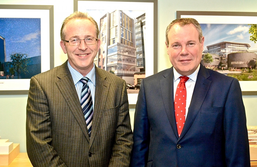 Conor with Bournemouth University Vice Chancellor John Vinney.