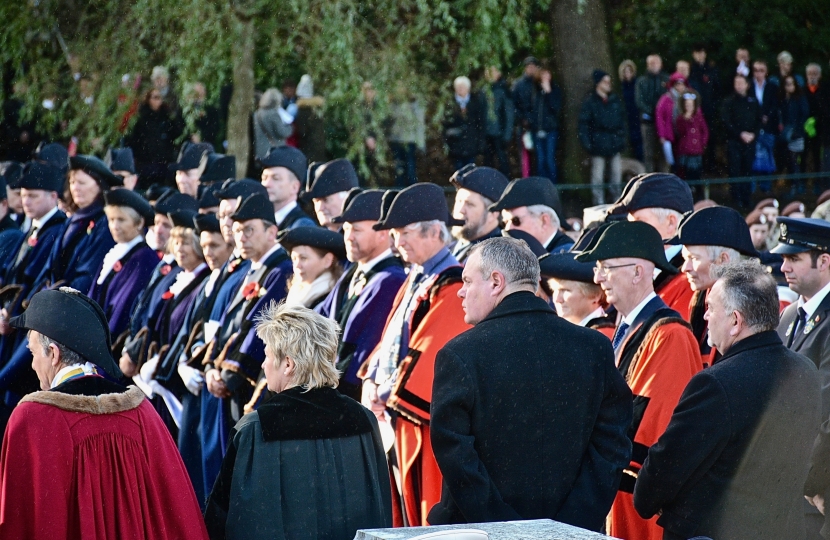 Conor pictured with fellow representatives standing in silence