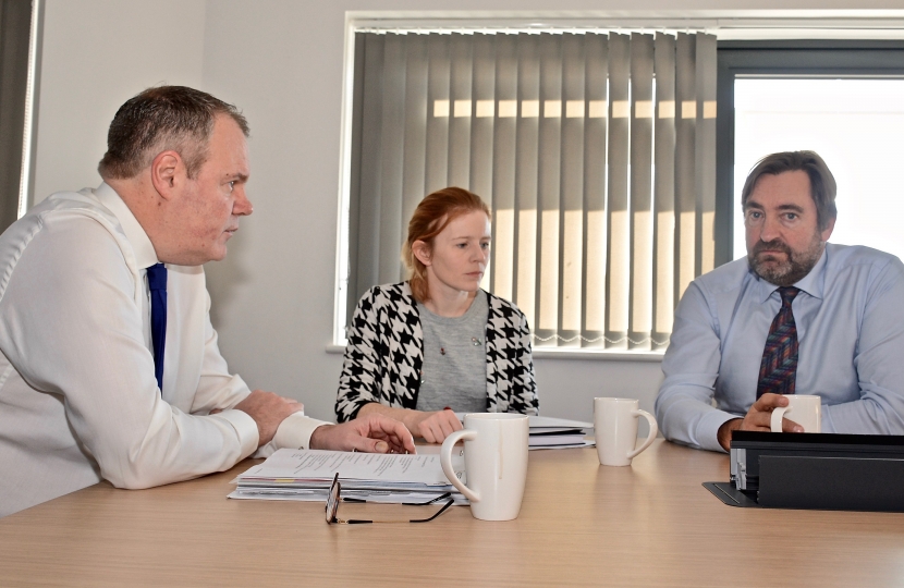 Conor pictured talking with Chair of Dorset LEP, Jim Stewart. 