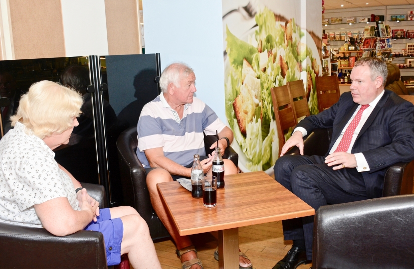 Conor talking to the street pastors.