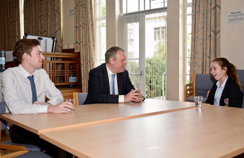 Conor meeting with the Poole Reps of the UK Youth Parliament.