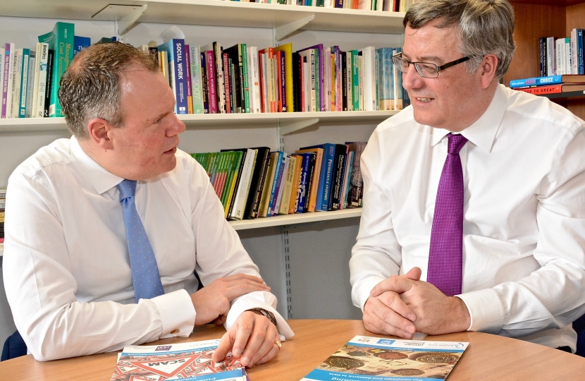 Conor with Professor Keith Brown.