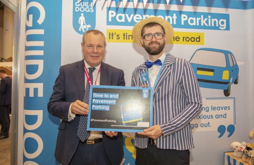 Conor pledging to tackle pavement parking.