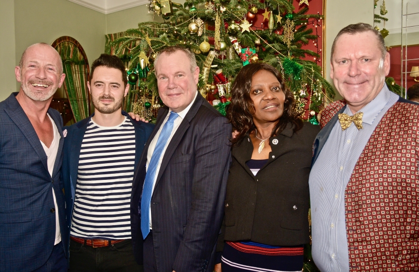 Conor with members of Bournemouth Horticultural Society at their Christmas Cheer reception.