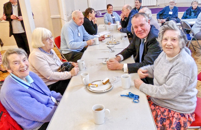 Conor at the Westbourne Branch of the Alzheimer’s Society.