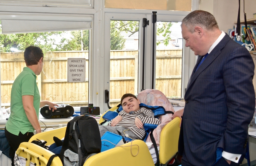 Conor visiting local charity Diverse Abilities.