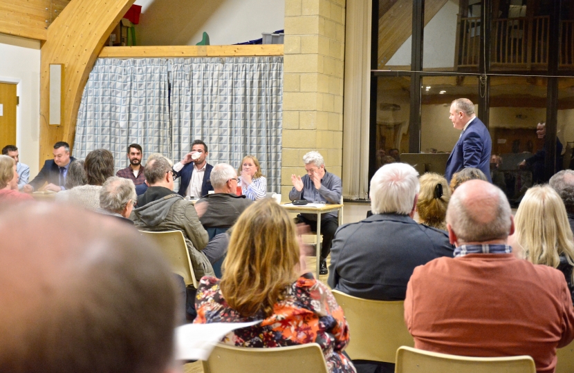 Conor at the Talbot Village Residents Association meeting.