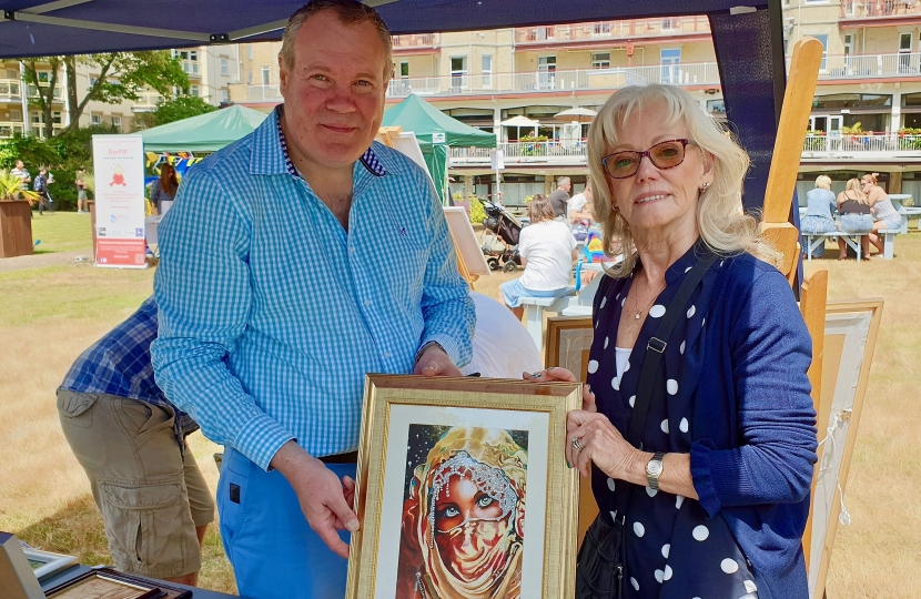 Conor at the Westbourne Rotary Summer Fete.