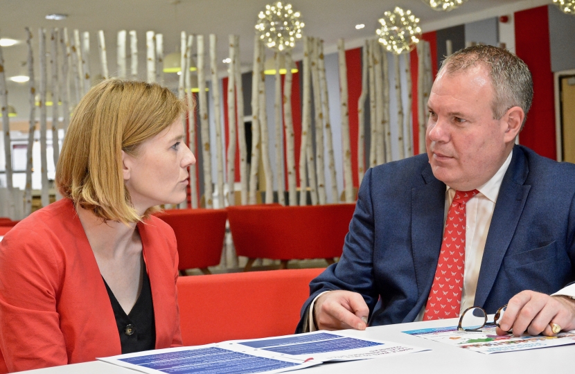 Conor with Lorna Carver, Director of Dorset Local Enterprise Partnership.