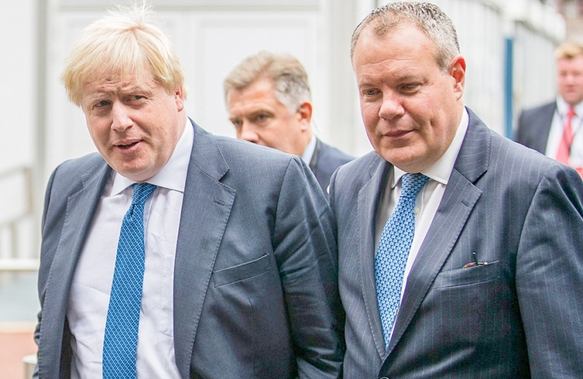 Conor with Prime Minister Boris Johnson