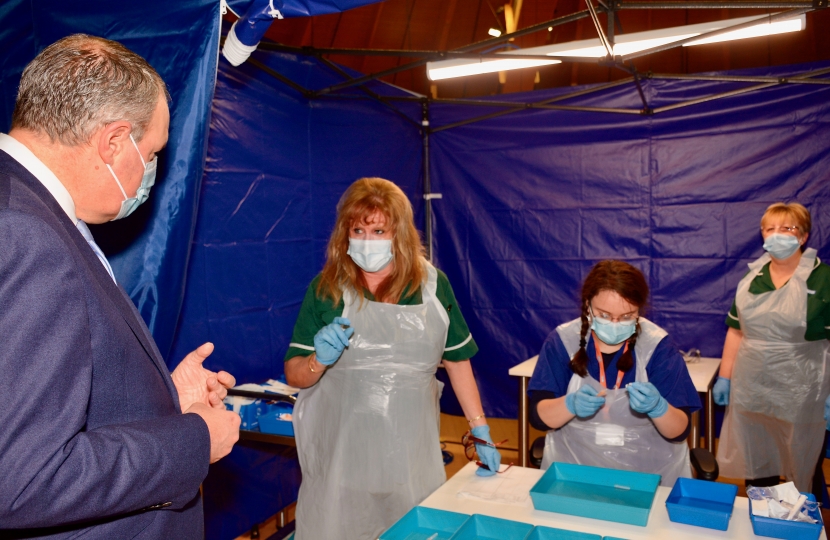 Conor at vaccination centre