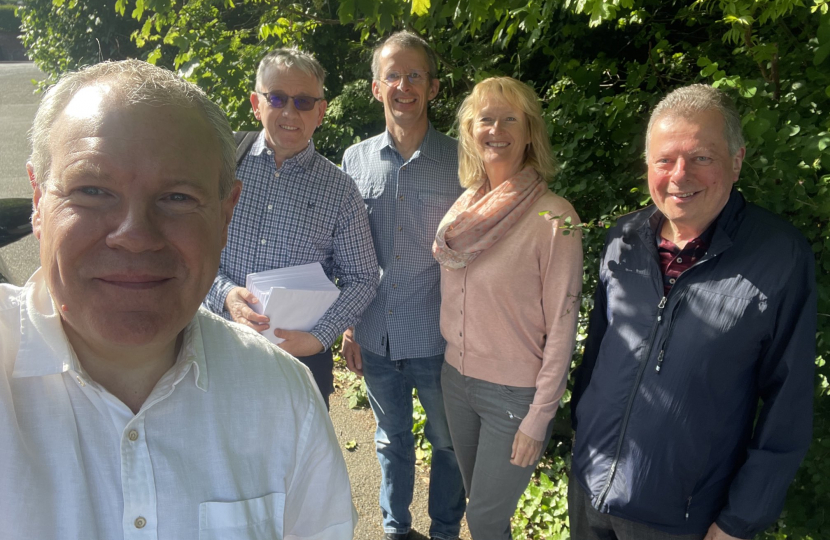 Conor with volunteers in Bourne Valley