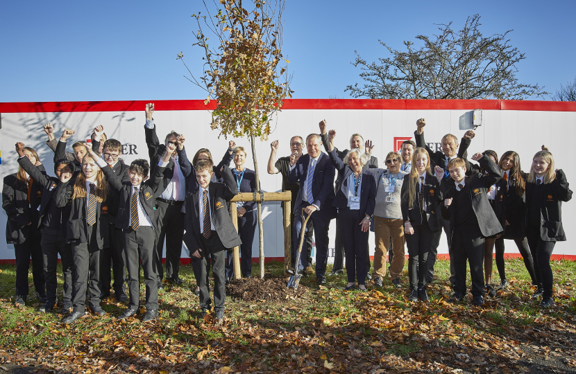 Conor at groundbreaking event at Oak Academy, Kinson