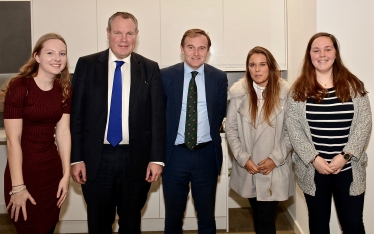 Conor pictured with George Eustice MP at Bournemouth University. 