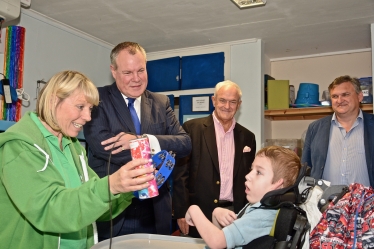 Conor visiting local charity Diverse Abilities.