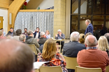 Conor at the Talbot Village Residents Association meeting.