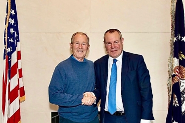 Conor Burns with George W Bush